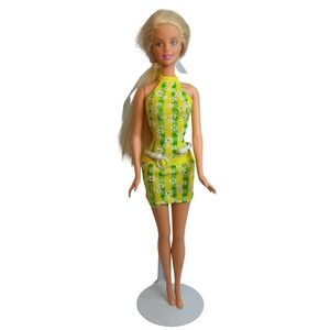 2000 Vintage Mattel Surf City Barbie Fashion Doll Redress Pretty In Plaid Dress